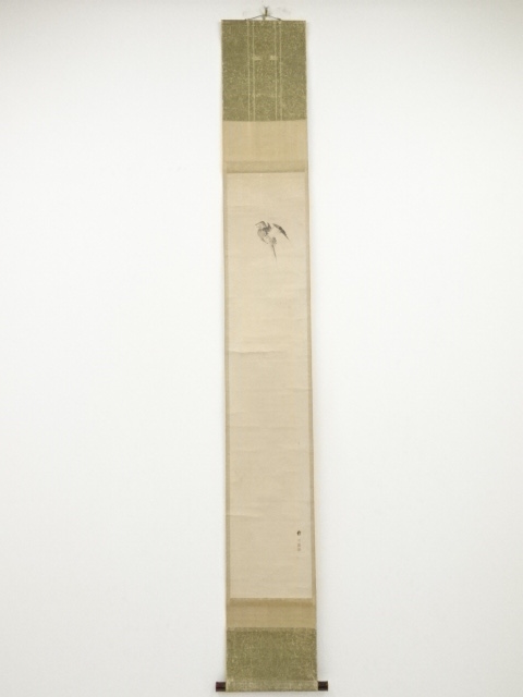 JAPANESE HANGING SCROLL / HAND PAINTED / BIRD